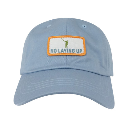 No Laying Up Dad Hat | Light Blue w/ White, Green, & Light Blue Patch