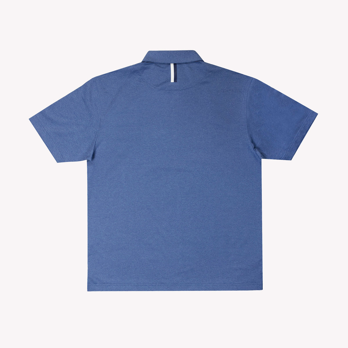 NLU x Rhoback Heathered Performance Polo | Coastal Blue Tourist Sauce Edition