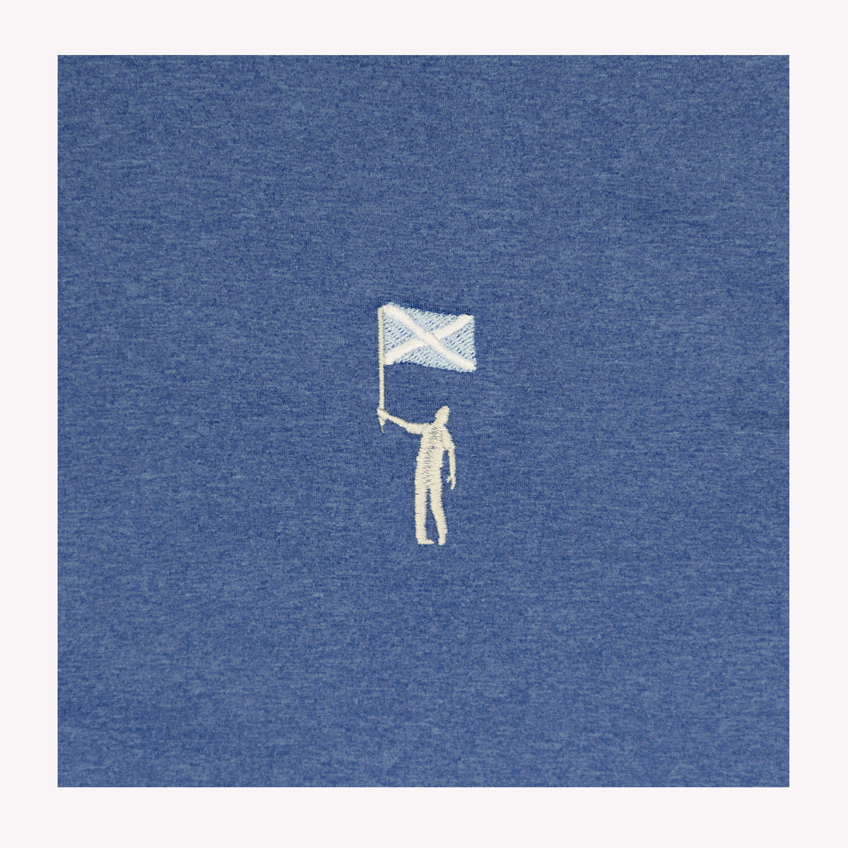 NLU x Rhoback Heathered Performance Polo | Coastal Blue Tourist Sauce Edition