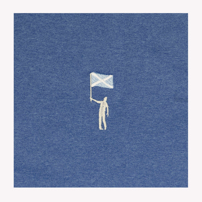 NLU x Rhoback Heathered Performance Polo | Coastal Blue Tourist Sauce Edition