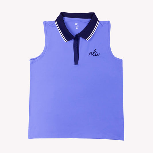 NLU x Rhoback Ladies Brooke Sleeveless Polo | Lavender Blue