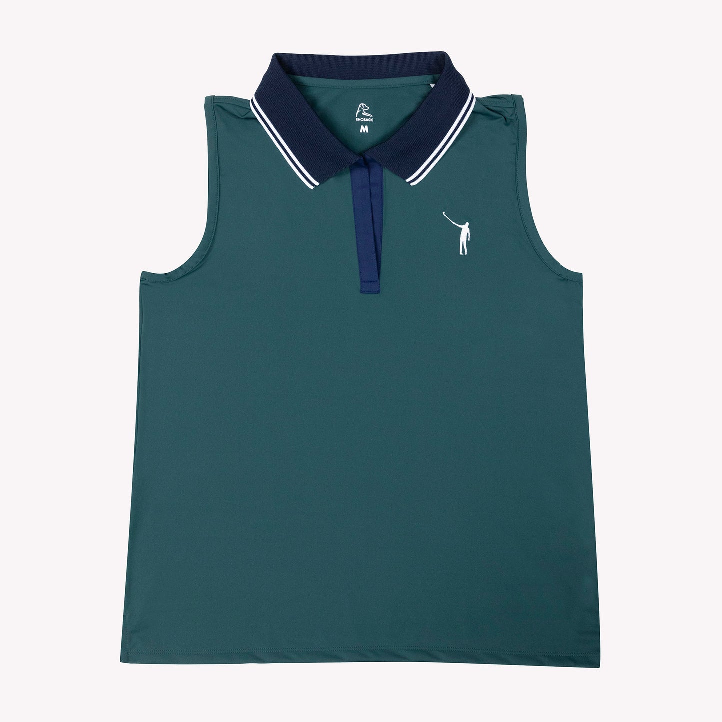 NLU x Rhoback Ladies Brooke Sleeveless Polo | Ponderosa Green