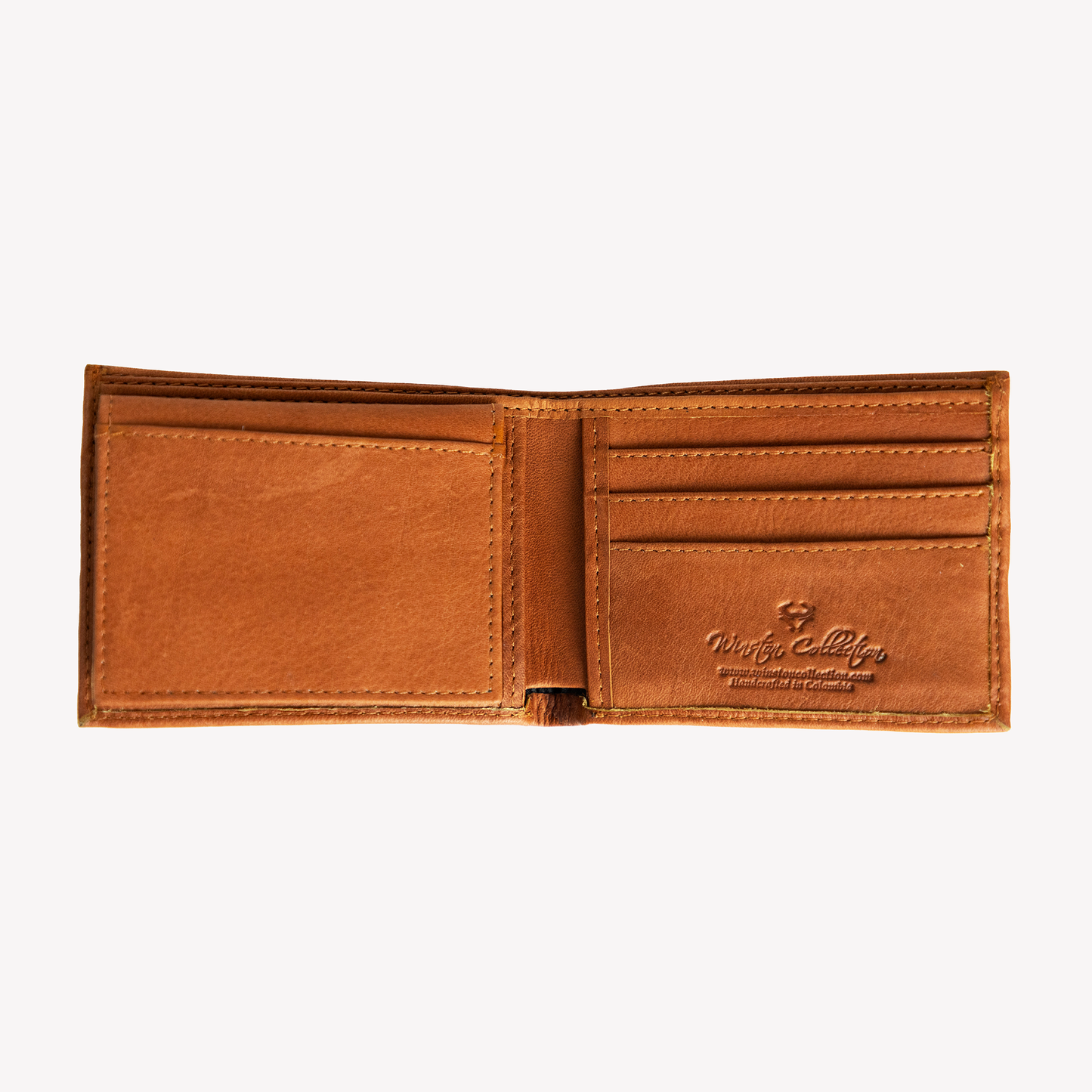 NLU x Winston Collection Pass Case Leather Wallet | Tan