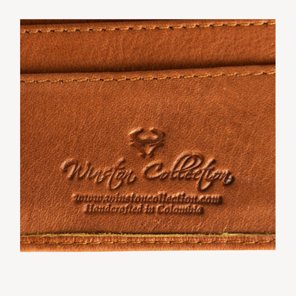 NLU x Winston Collection Pass Case Leather Wallet | Tan