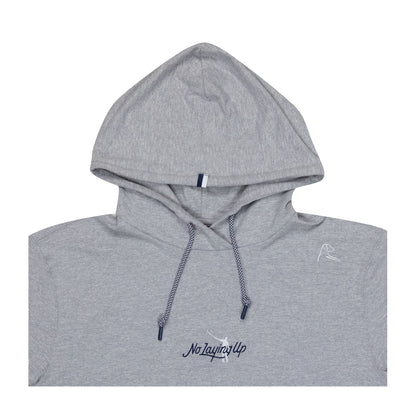 NLU x Rhoback Hoodie | Heathered Grey w/ Lock Up Logo