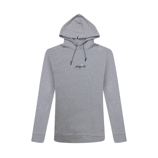 NLU x Rhoback Hoodie | Heathered Grey w/ Lock Up Logo