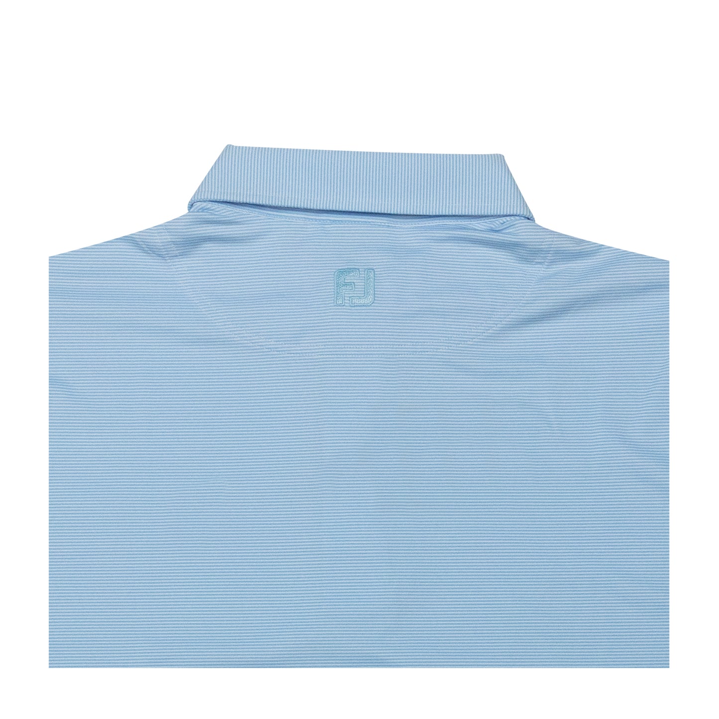 NLU x FJ MicroFeeder Stripe Lisle Polo | Light Blue & White (Traditional Fit)