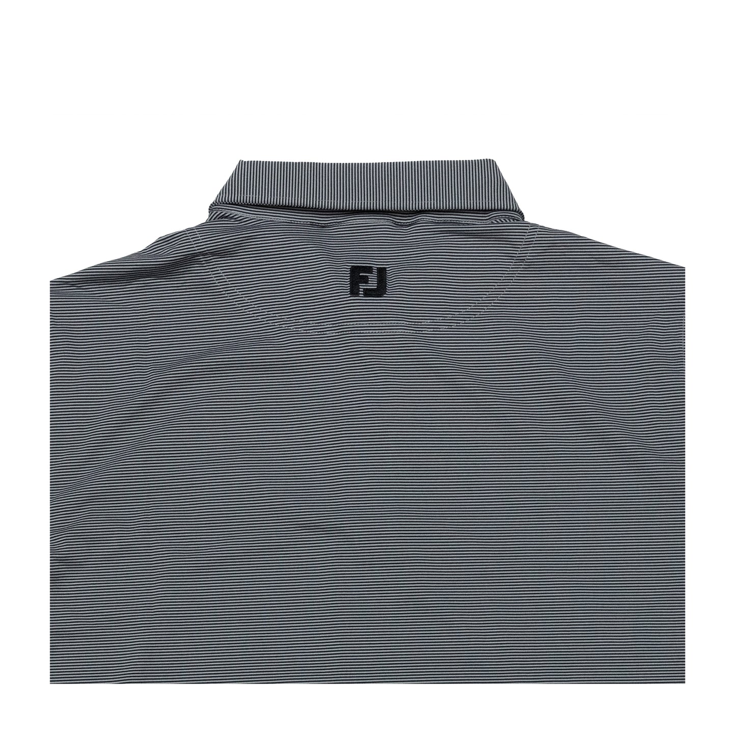 NLU x FJ MicroFeeder Stripe Lisle Polo | Black (Traditional Fit)