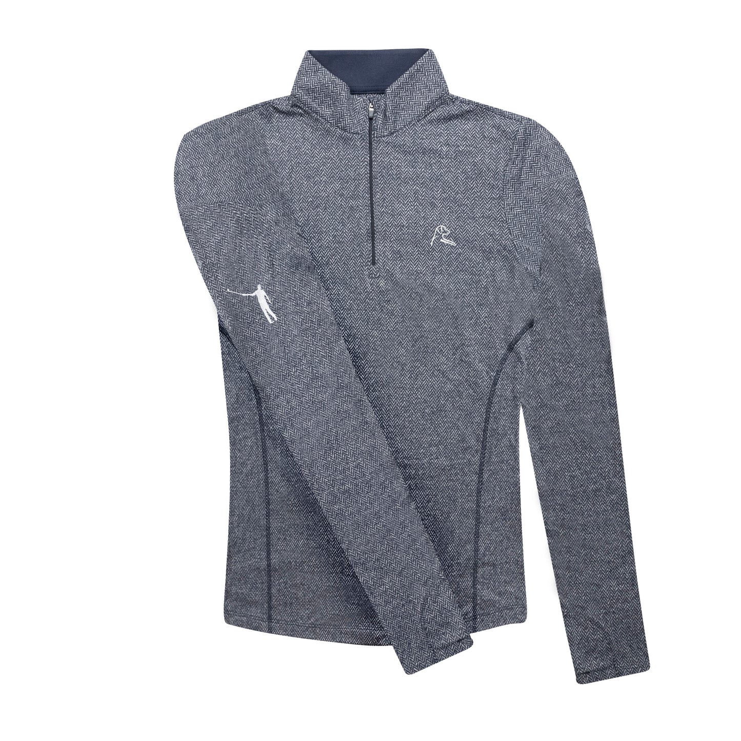 NLU x Rhoback Women's Herringbone Quarter Zip | Fleet Navy