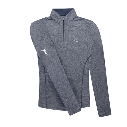 NLU x Rhoback Women's Herringbone Quarter Zip | Fleet Navy