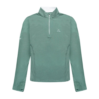 NLU x Rhoback Women's Heathered Quarter Zip | Leaf Green