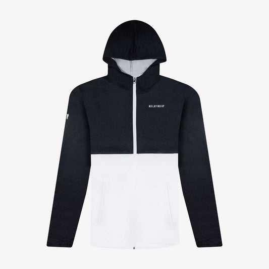 NLU Full Zip Windrunner Jacket | Black print and White