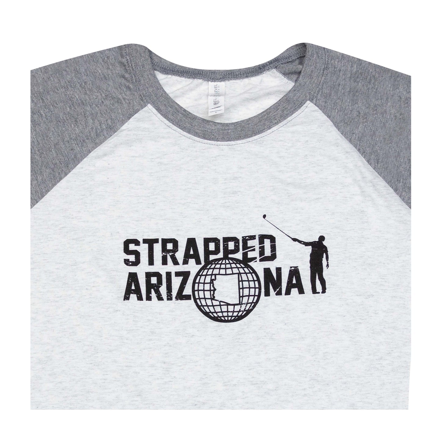 Strapped Spring Training (Arizona) 3/4 Sleeve Baseball T-Shirt | White w/ Black