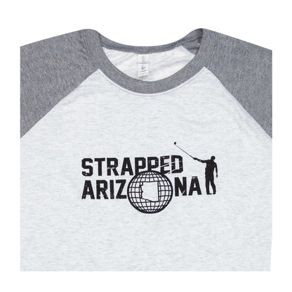 Strapped Spring Training (Arizona) 3/4 Sleeve Baseball T-Shirt | White w/ Black