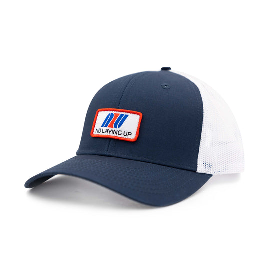 NLU Airline Custom Trucker Hat | Navy w/ White Mesh & Red/White/Blue Patch