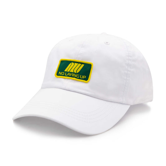 NLU Spring Airline Small Fit Dad Hat | White w/ Green & Yellow Patch