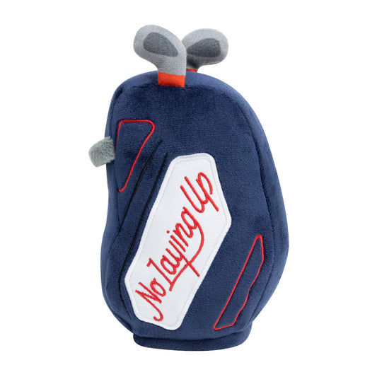 No Laying Up Plush Golf Bag Dog Toy | Navy