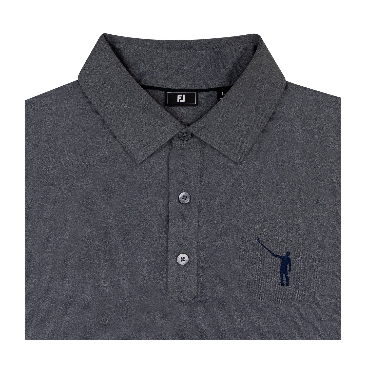 NLU x FJ Solid Lisle Polo | Charcoal (Traditional Fit)