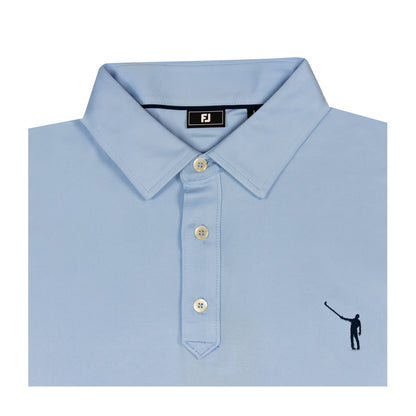 NLU x FJ Solid Lisle Polo | Sky Blue (Traditional Fit)