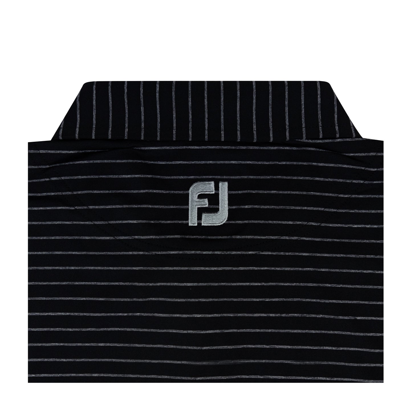 NLU x FJ Lisle Classic Stripe Polo | Black & Heather Grey (Athletic Fit)