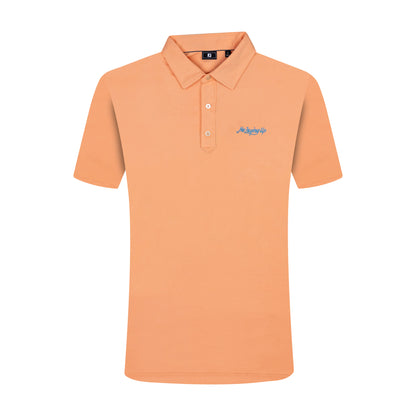 NLU x FJ Solid Lisle Polo | Sunset (Traditional Fit)