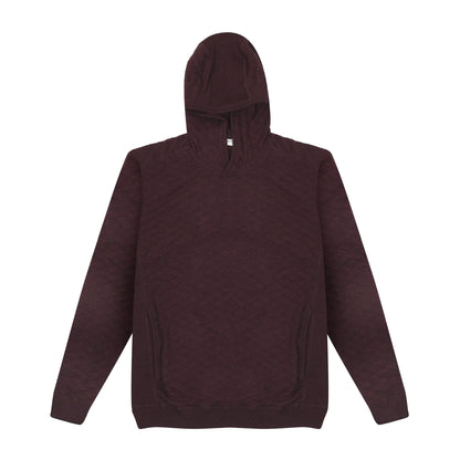 NLU x H&B Wallace Sweater Hoodie | Heathered Dark Claret