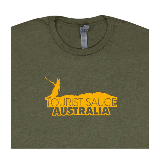 Tourist Sauce 9: Australia Logo T-shirt | Military Green