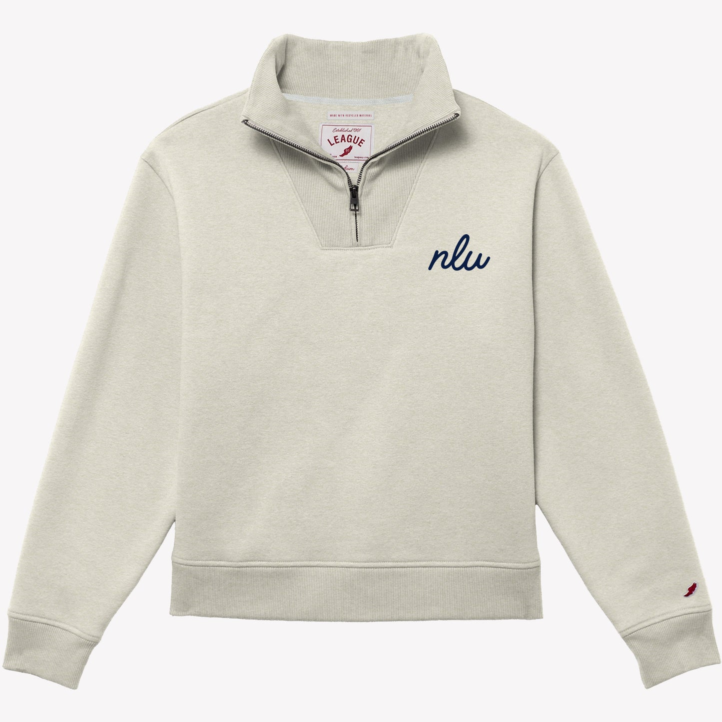 No Laying Up Ladies Fleece Quarter Zip | Oatmeal