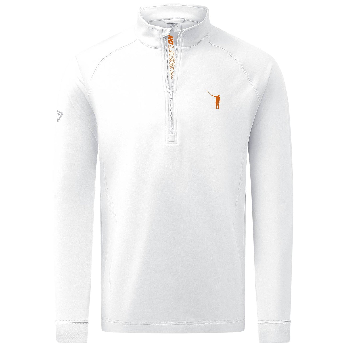 NLU + Levelwear Mid-Weight Pullover | White w/ Texas Orange
