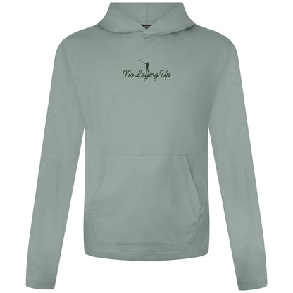 NLU X Levelwear Hampton Lightweight Hoodie w/ Script Logo | Iceberg w/ Green
