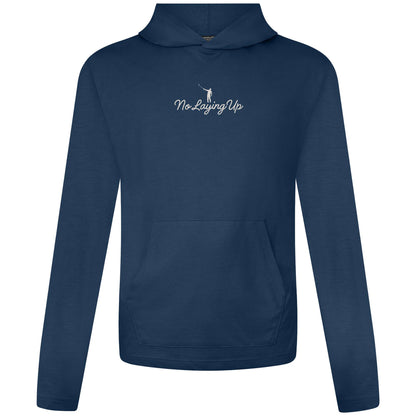 NLU X Levelwear Hampton Lightweight Hoodie w/ Script Logo | Navy w/ Sand