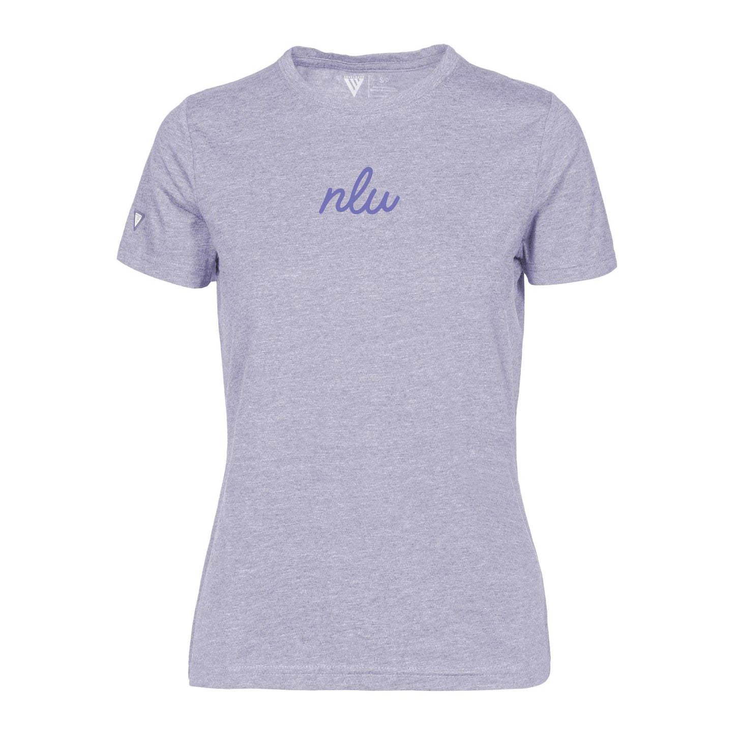 NLU x Levelwear Maddox Ladies Script Initial T-shirt | Evening Haze