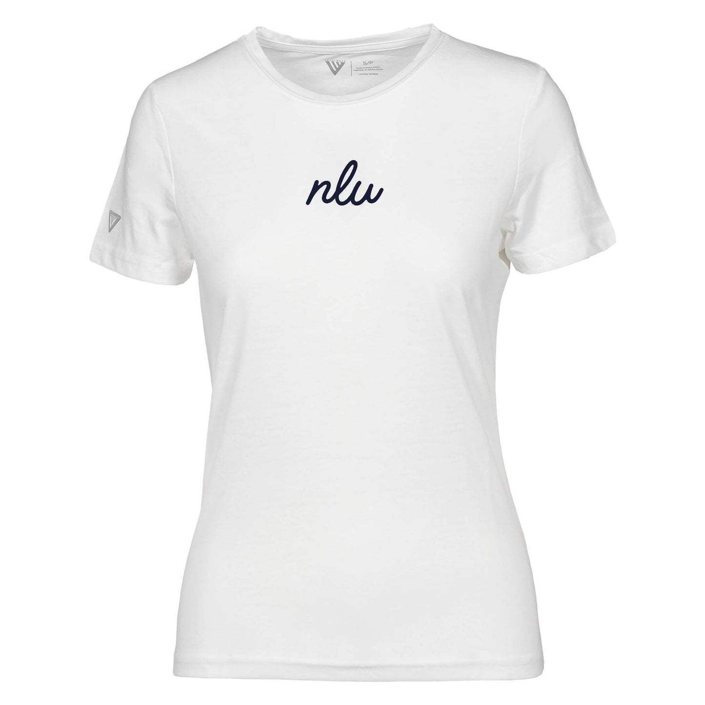 NLU x Levelwear Maddox Ladies Script Initial T-shirt | White