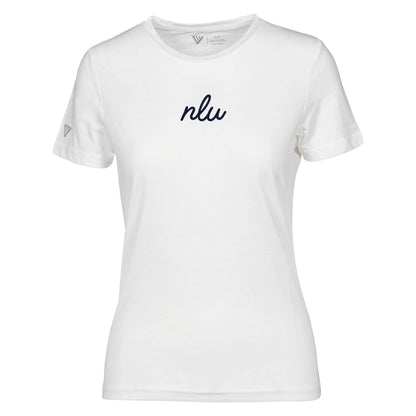 NLU x Levelwear Maddox Ladies Script Initial T-shirt | White
