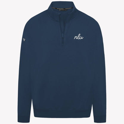 NLU x Levelwear Murray Fleece Quarterzip | Navy w/ Off White NLU