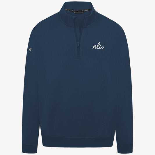 NLU x Levelwear Murray Fleece Quarterzip | Navy w/ Off White NLU