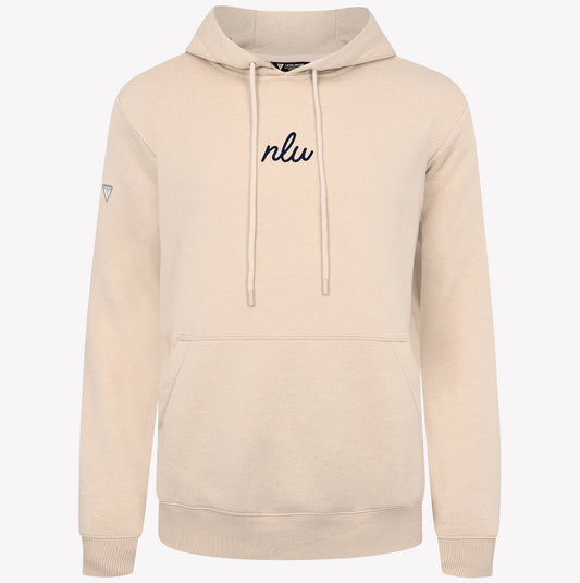 NLU x Levelwear Podium Fleece Hoodie | Sand w/ Navy Script Initials