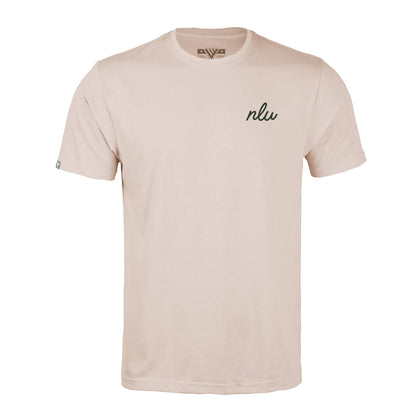 NLU x Levelwear Script Initial Richmond T-shirt | Sand w/ Green