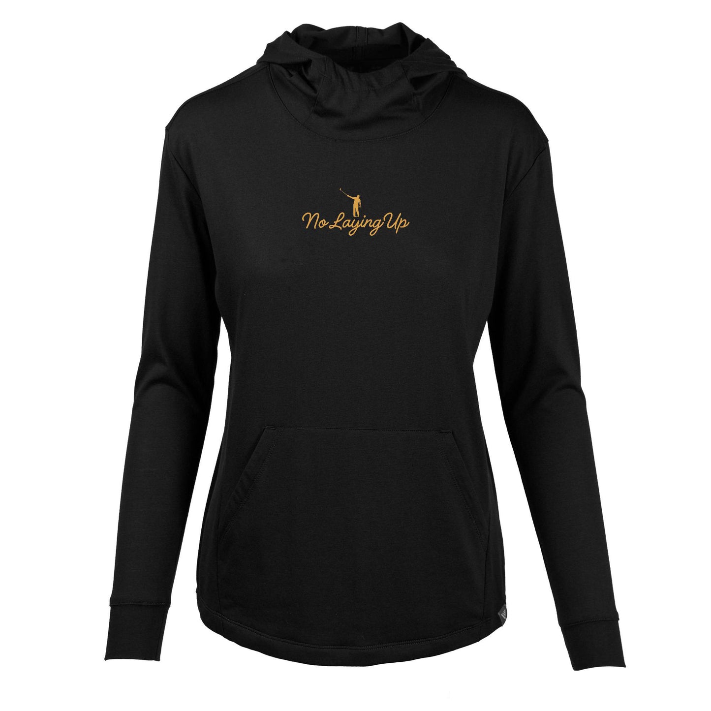 NLU + Levelwear Ladies Vivid Lightweight Hoodie | Black w/ Mustard