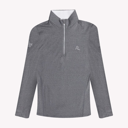 NLU x Rhoback Women's Heathered Quarter Zip | Graphite Grey