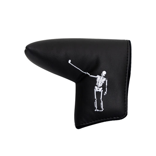 NLU x Handcrafted Golf Blade Putter Cover | Black w/ Wayward Skeleton