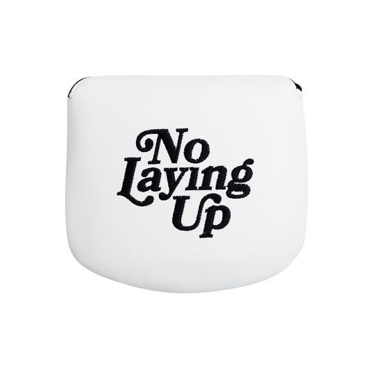 NLU x Handcrafted Golf Mallet Putter Cover | White w/ Wayward Skeleton