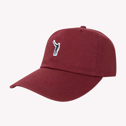 No Laying Up Cotton Dad Hat | Maroon w/ Wayward Drive Micropatch