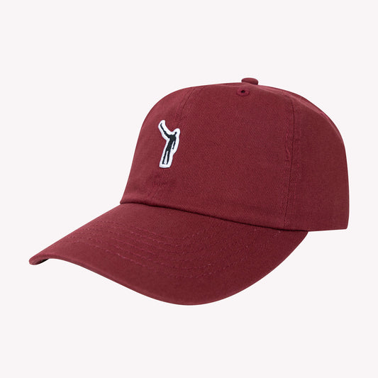 No Laying Up Cotton Dad Hat | Maroon w/ Wayward Drive Micropatch