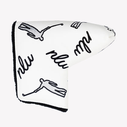 NLU x Handcrafted Golf Dancing Waywards Blade Putter Cover | Black & Silver