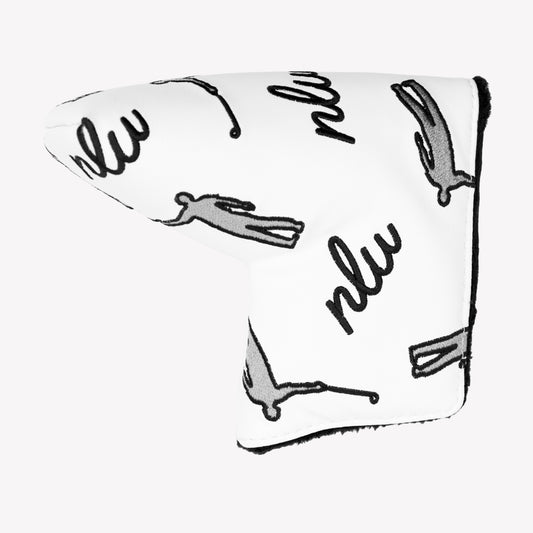 NLU x Handcrafted Golf Dancing Waywards Blade Putter Cover | Black & Silver