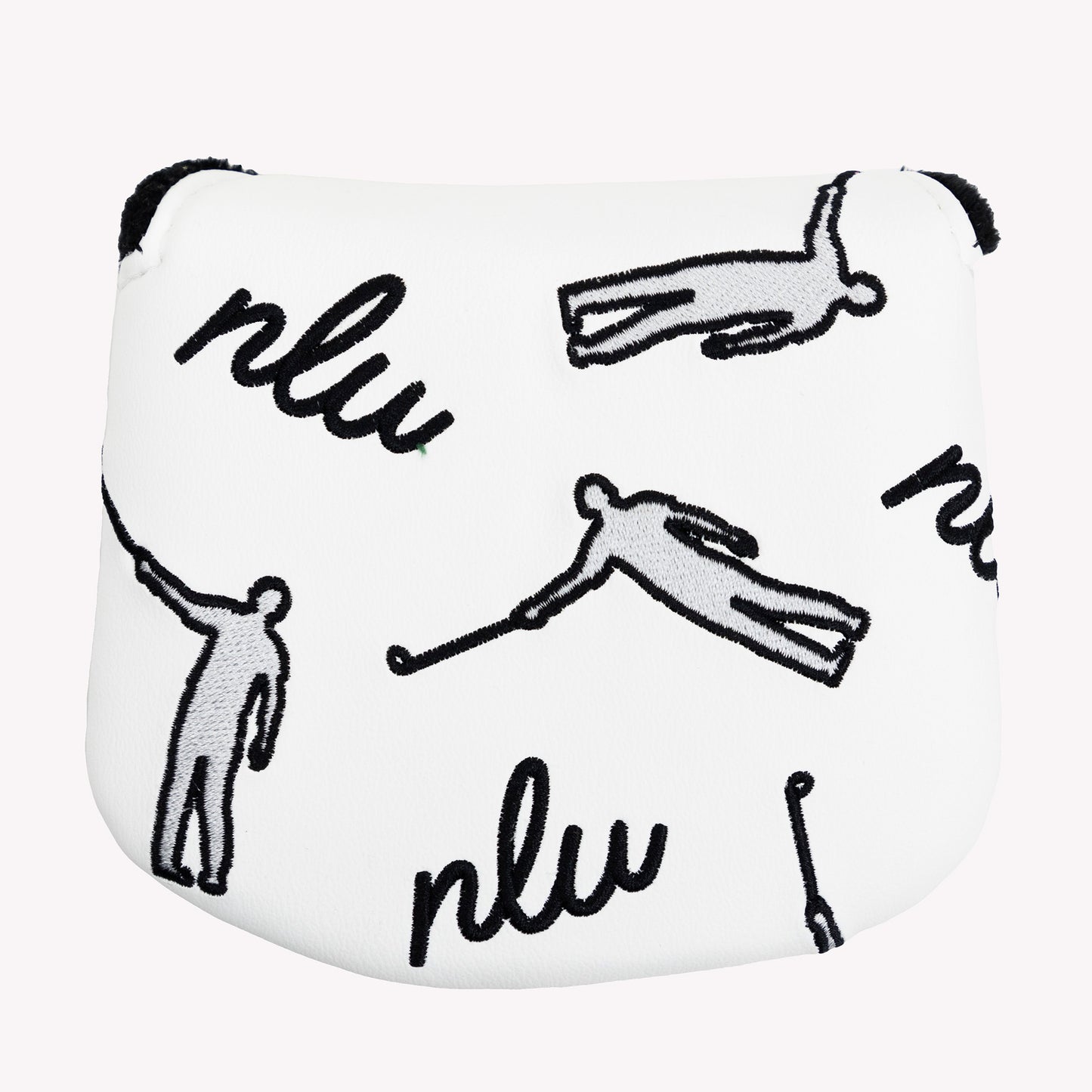 NLU x Handcrafted Golf Dancing Waywards Mallet Headcover | Black & Silver