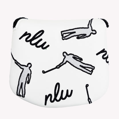 NLU x Handcrafted Golf Dancing Waywards Mallet Headcover | Black & Silver