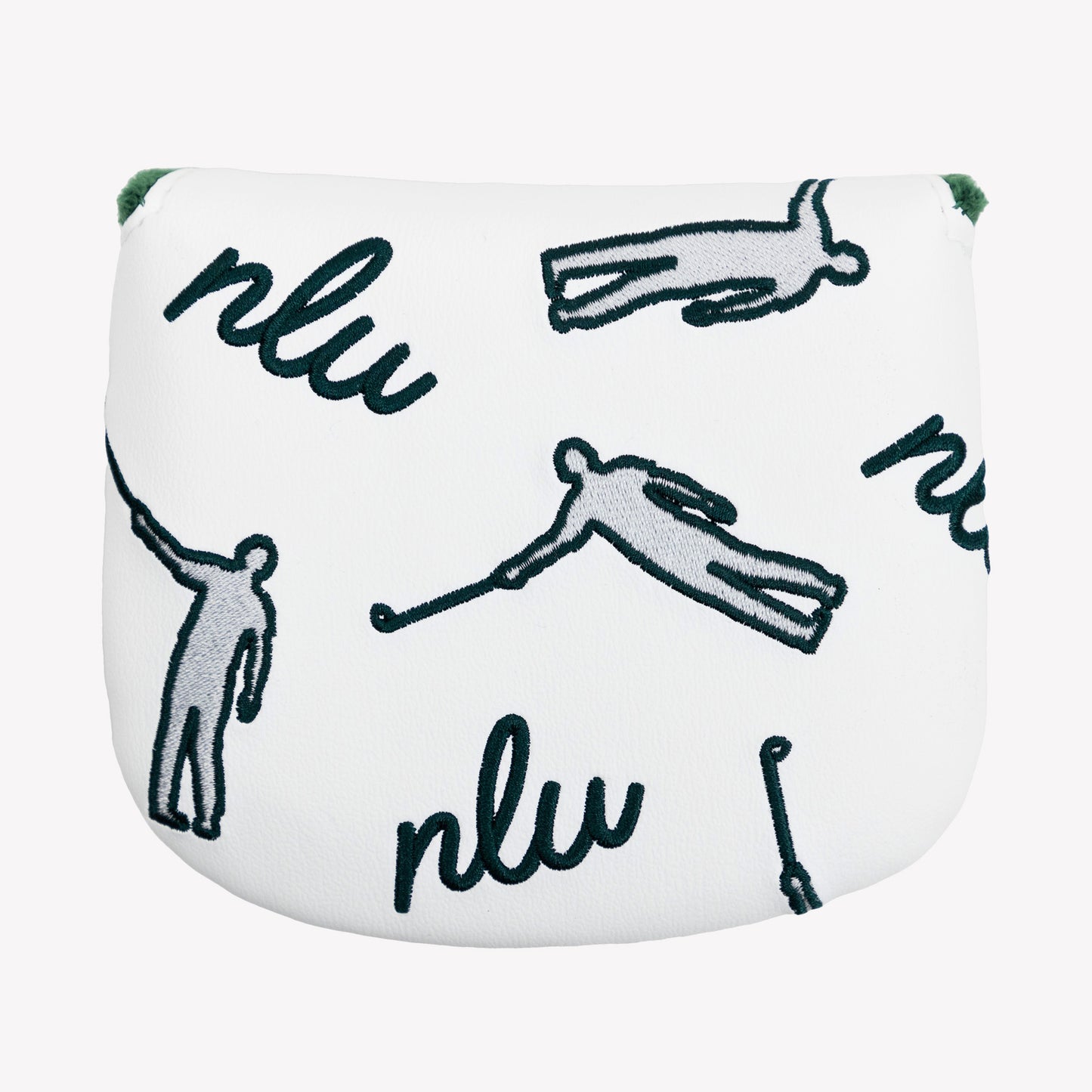 NLU x Handcrafted Golf Dancing Waywards Mallet Headcover | Green & Silver