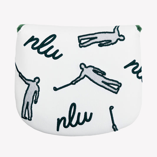 NLU x Handcrafted Golf Dancing Waywards Mallet Headcover | Green & Silver